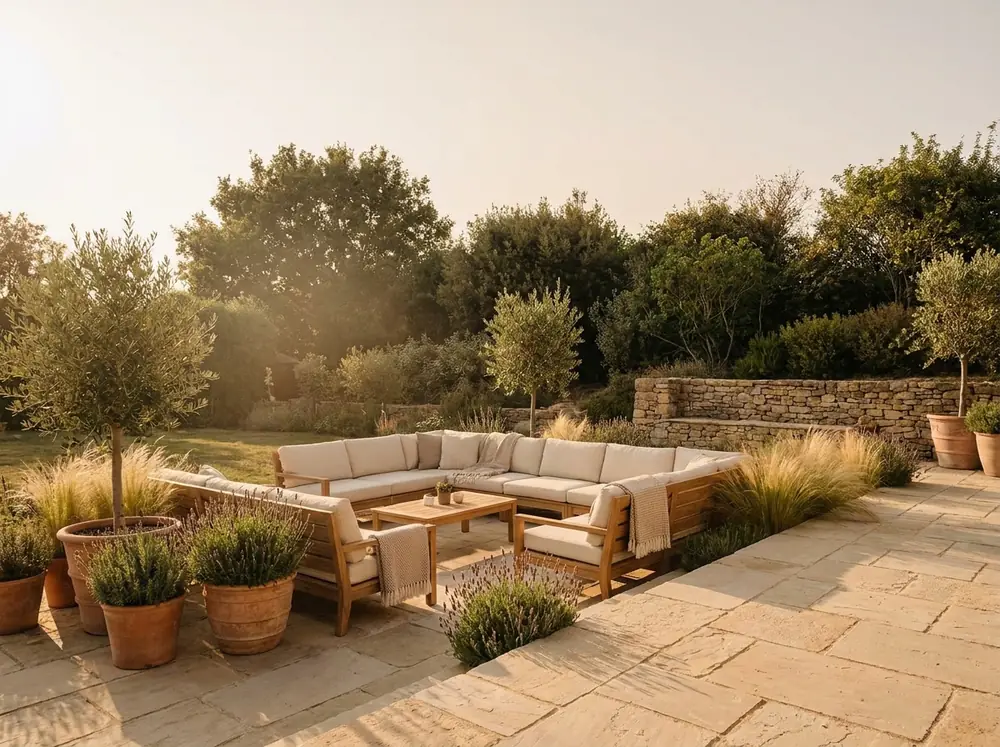 Natural stone patio · Baunatal