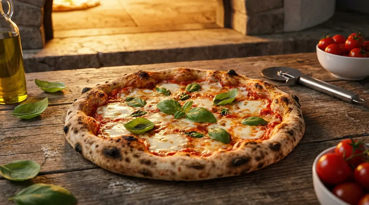 Fresh wood-fired pizza